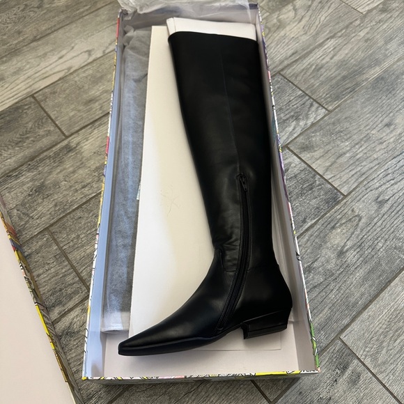 Anthropologie Jeffrey Campbell Ichab Over-The-Knee Boots in Black NIB Sold Out - Picture 4 of 8